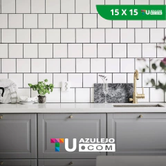 Azulejo Blanco Brillante 15×15 - Lider en Azulejos - Tu Azulejo Lider