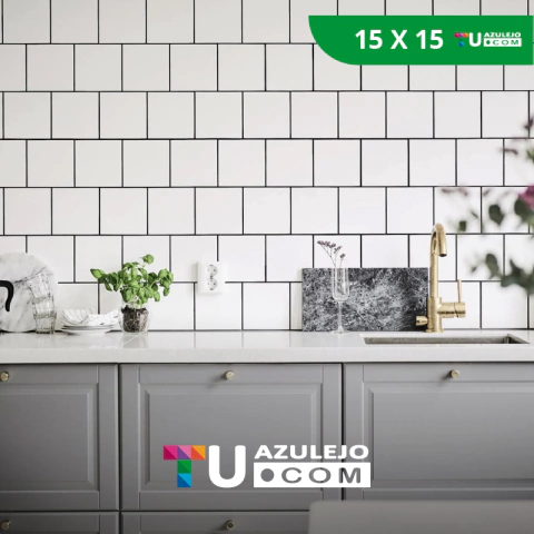 Azulejo Blanco Brillante 15×15 - Lider en Azulejos - Tu Azulejo Lider