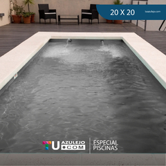 20x20 Simil Buzios Gris - Revestimiento Pileta / Ceramica