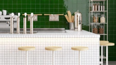 Azulejo de Color Verde Pino 15x15 m2