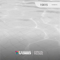 15x15 M2 - BLANCO BRILLANTE PISCINA / PILETA - REVESTIMIENTO / CERÁMICA
