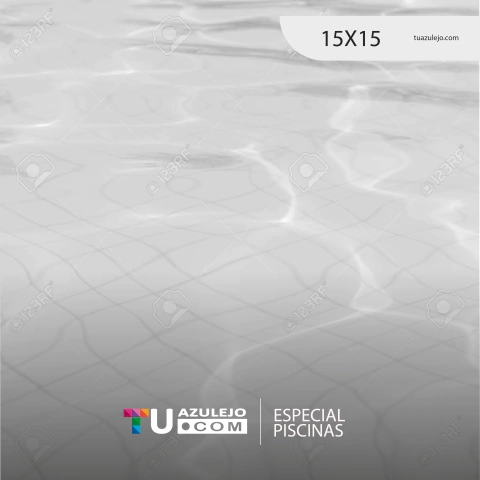 15x15 M2 - BLANCO BRILLANTE PISCINA / PILETA - REVESTIMIENTO / CERÁMICA
