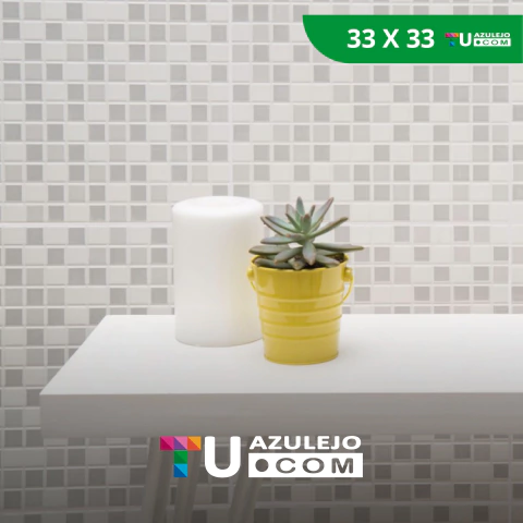 Cerámica 33x33 Mix Plata Revestimiento Pared - comprar online