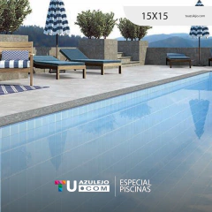 15x15 M2 - CELESTE BRILLANTE PISCINA / PILETA - REVESTIMIENTO / CERÁMICA