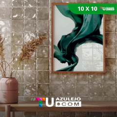 Cerámica Blanca Perlada Brillante 10x10 plancha 30x30 Revestimiento - comprar online