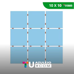 Cerámica Celeste Cielo Brillante 10x10 plancha 30x30 Revestimiento en internet