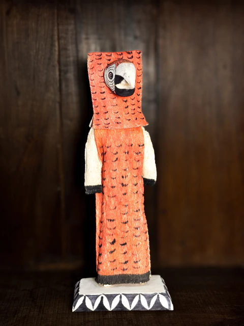 BONECO DE TURURI ARARA LARANJA