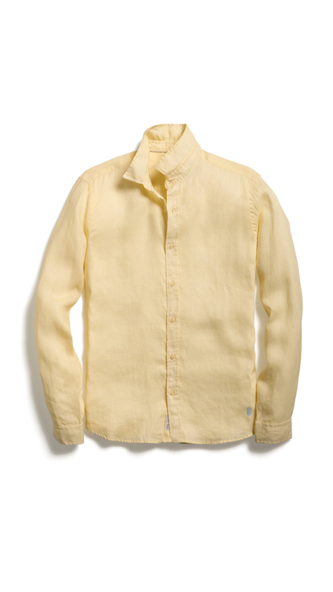 CAMISA BLEND LINEN ML AMARELO