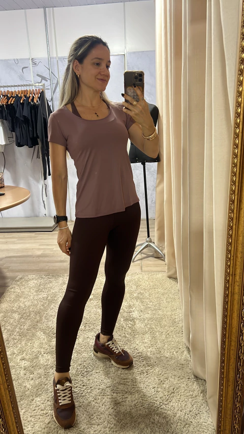 Camiseta Feminina Manga Curta Thermodry Gota Cacau