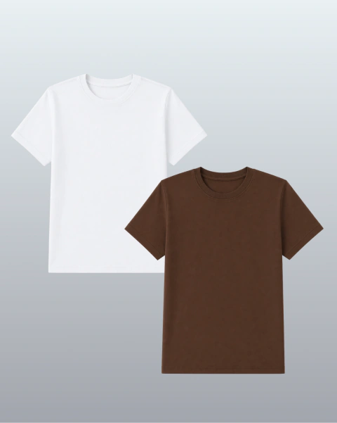 Kit 2 Camisetas 100% Algodão