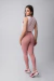 Calça Legging Feminina Recortes Com Bolso Rose - LA VIDA