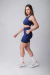 Top Cropped Feminino Run Nadador Com Bolso Azul Marinho na internet