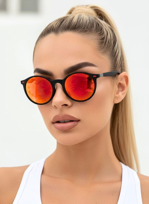 Óculos de Sol Bali Vermelho Espelhado Feminino - comprar online