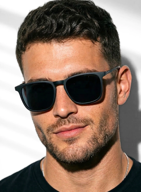 Óculos de Sol Madrid Preto Fosco