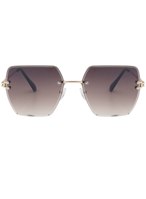 Óculos de Sol Capri Dourado Vinho Degradê Feminino