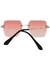 Óculos de Sol Capri Dourado Rosa Degradê - comprar online