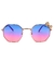 Oculos de Sol Infantil Octagonal Rosa e Azul