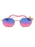 Oculos de Sol Infantil Octagonal Rosa e Azul - loja online