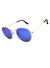Óculos de Sol Circle Dourado e Azul
