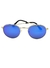Óculos de Sol Circle Dourado e Azul - loja online