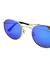 Óculos de Sol Circle Dourado e Azul - comprar online