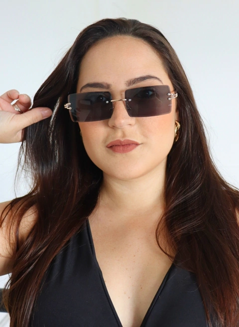 Óculos De Sol Dublin Preto e Dourado Feminino