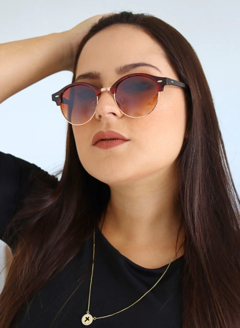 Óculos de Sol Denver Marrom Degrade Feminino - comprar online