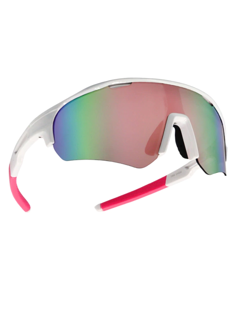 Óculos de Sol Esportivo Vermont Branco Rosa Espelhado - comprar online