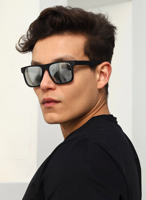 Óculos de Sol Selt Prata Espelhado - comprar online