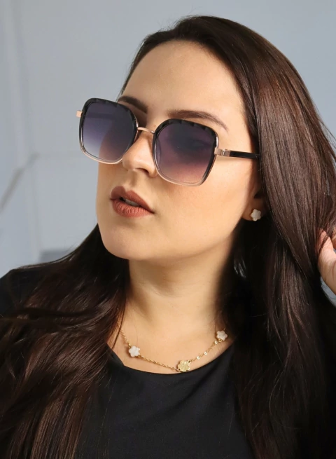 Óculos de Sol Hilton Degrade Dourado Rose - comprar online