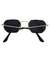 Óculos de Sol Octagonal Dourado e Preto - comprar online