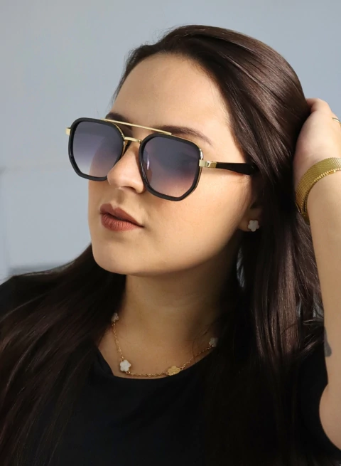 Óculos de Sol Caraíva Dourado Degradê Feminino - comprar online