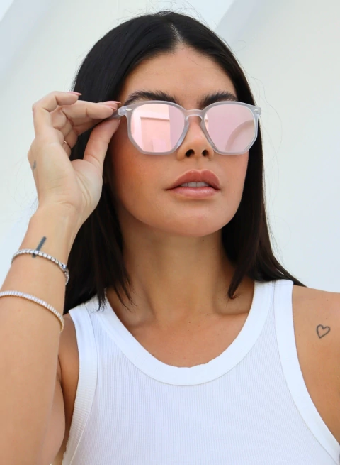 Óculos de Sol Tulum Rose Espelhado Feminino - comprar online
