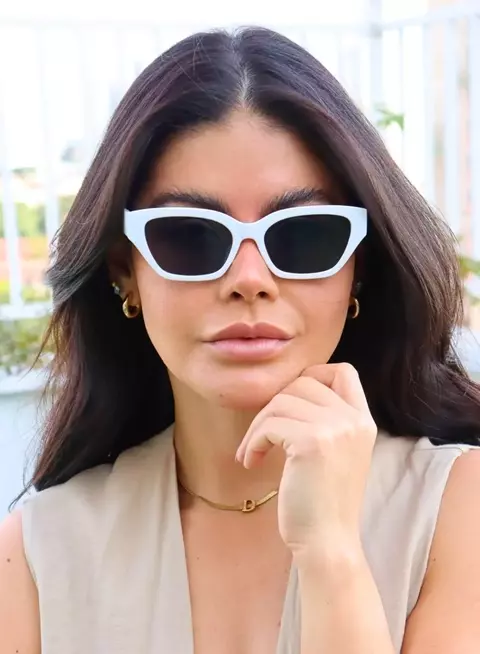 Óculos de Sol Zaya Branco Feminino - comprar online