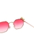 Oculos de Sol Infantil Octagonal Rosa Degradê - comprar online