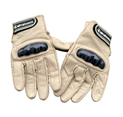 Luva para downhill skate Alma boards - CC PRO ( 100% COURO) BEGE - comprar online