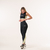 ACTION WOMAN / Conjunto deportivo Top + Calza / Negro y Lima - comprar online