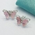 ARO PASANTE MARIPOSA CUBIC ROSA - A.BL - Agatha Chrys Joyeria