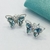 ARO PASANTE MARIPOSA CUBIC CELESTE - A.BL - Agatha Chrys Joyeria