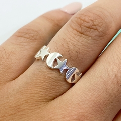 ANILLO LUNA Y ESTRELLA - A. BL - Agatha Chrys Joyeria