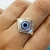 ANILLO OJO TURCO ROMBO - A. BL - Agatha Chrys Joyeria
