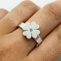 ANILLO LUCK TREBOL CUBIC - A. BL - Agatha Chrys Joyeria