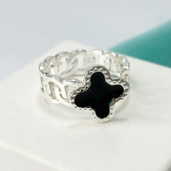 ANILLO VAAN CLEEF GRUMET ESMALTADO - A.BL - Agatha Chrys Joyeria