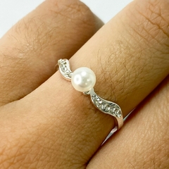 ANILLO PERLA CON CUBIC - A.BL en internet