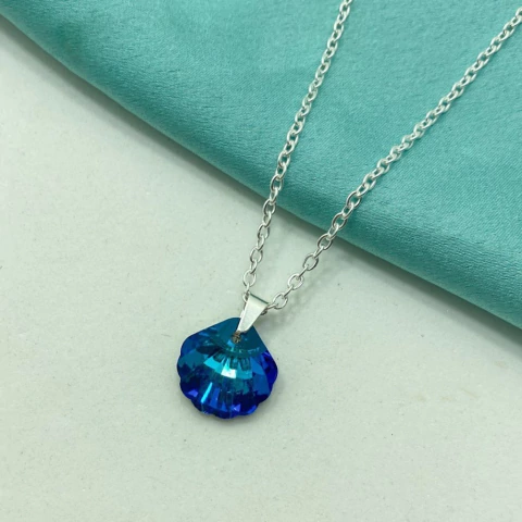 COLLAR OSTRA CRISTAL AZUL - A.BL - comprar online