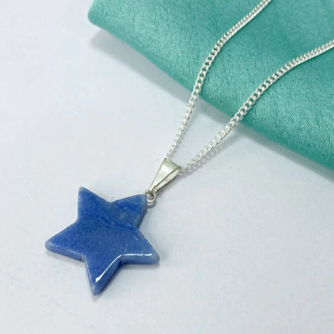 COLLAR ESTRELLA CUARZO AZUL - A.BL - comprar online