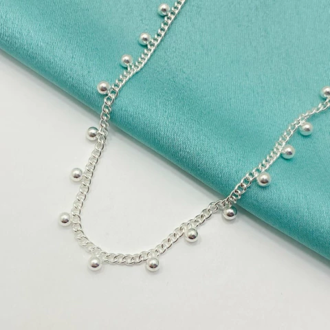 COLLAR GRUMET CON BOLITAS I - A.BL - comprar online