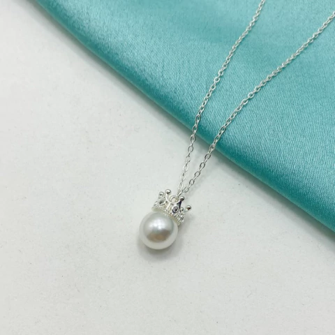 COLLAR PERLA CORONA - A.BL - comprar online