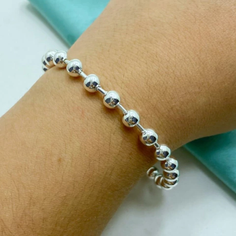 PULSERA BOLITAS 6mm - A.BL - comprar online