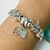 PULSERA SIMIL PANDORA HOJA COLGANTE CUBIC BLANCO - A.BL - comprar online